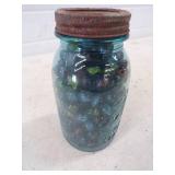 Vintage Marbles in Canning Quart