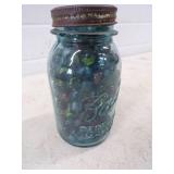 Vintage Marbles in Canning Quart
