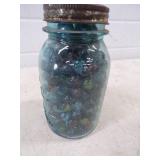 Vintage Marbles in Canning Quart