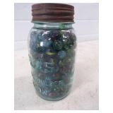 Vintage Marbles in Canning Quart