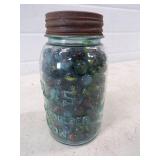 Vintage Marbles in Canning Quart