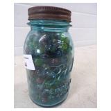 Vintage Marbles in Canning Quart
