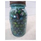 Vintage Marbles in Canning Quart
