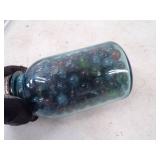 Vintage Marbles in Canning Quart