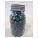 Vintage Marbles in Canning Quart