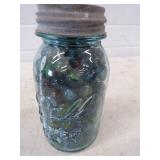 Vintage Marbles in Canning Quart