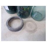 Vintage Marbles with Canning Jars