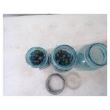 Vintage Marbles with Canning Jars
