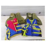 4 Life Jackets 2 Youth and 2 Adult