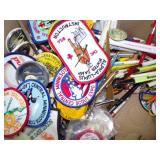 Vintage Pens, Buttons and Patches