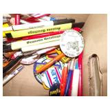 Vintage Pens, Buttons and Patches