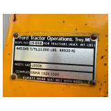 Ford 545 Heavy Duty Industrial Tractor w Front Loader - see photos for hours and extra parts that are included