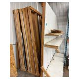 Pegboard Display Wall and Shelving Unit 96 X 96 in w Wood
