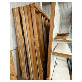 Pegboard Display Wall and Shelving Unit 96 X 96 in w Wood