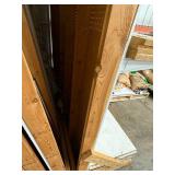 Pegboard Display Wall and Shelving Unit 96 X 96 in w Wood