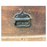 Vintage Wooden Storage Trunk With Interior Compartments