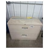 2-Drawer Metal File Cabinet With Labeled Drawers