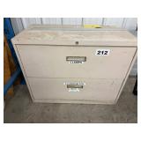 2-Drawer Metal File Cabinet With Labeled Drawers