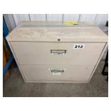 2-Drawer Metal File Cabinet With Labeled Drawers