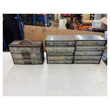 Mixed Hardware Organizers With Assorted Fasteners & Connectors