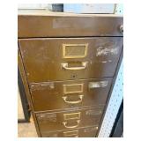 Brown Steel 8-Drawer Filing Cabinet