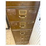 Brown Steel 8-Drawer Filing Cabinet