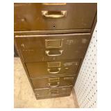 Brown Steel 8-Drawer Filing Cabinet