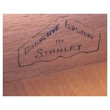 Vintage Stanley Drop Leaf Table w Cabinet & Box of Recipe Magazines and Books