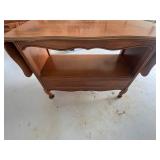 Vintage Stanley Drop Leaf Table w Cabinet & Box of Recipe Magazines and Books