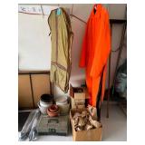 Sprinklers in Orig Pkg, Walls Blizzard-Pruf Coveralls, Tools, Pottery & Fishing Gear Mixed Lot