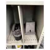 Industrial Parts Mixed Lot in Metal Storage Cabinet - content quantities unverified