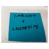 Industrial Parts Mixed Lot in Metal Storage Cabinet - content quantities unverified