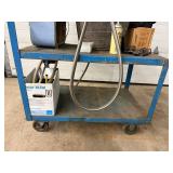 Industrial Cart Mixed Lot With Fan, Hose & Supplies
