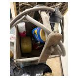 Industrial Cart Mixed Lot With Fan, Hose & Supplies