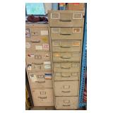 Metal Filing Cabinets Filled With Hardware Mixed Lot