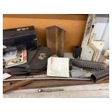 Metal Shelf With Assorted Steel Scrap Mixed Lot - cabinet contents and upper shelf contents NOT included