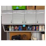 Metal Shelf With Assorted Steel Scrap Mixed Lot - cabinet contents and upper shelf contents NOT included