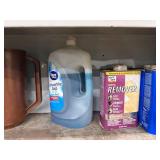 Mixed Lot: Cabinet Assortment of Auto Care, Cleaners & Hardware - qty contents not verified - cabinet not inc