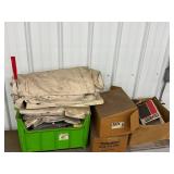 Canvas Tarps, Covers & Assorted Boxed Parts Mixed Lot