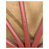 Decorative Red Wagon Wheel
