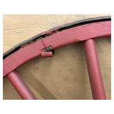 Decorative Red Wagon Wheel