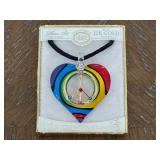 Rainbow Peace Sign Necklace