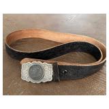 Morgan Dollar in Belt Buckle