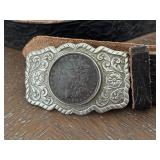 Morgan Dollar in Belt Buckle
