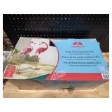 Evergreen Metal Solar LED Flamingo Pair