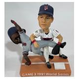 Kent Hrbek / Ron Gant Collision 1991 World Series Game 2 Iconic Minnesota Twins Basbell Bobblehead - In Box w/ Package