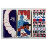 1974 / 1975 / 1976 Minnesota Twins Vintage Baseball Media Guides - Beautiful Condition!