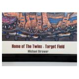 'Home of The Twins - Target Field' Michael Birawer Baseball Framed Print