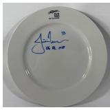 Justin Morneau Autographed and Inscribed ''06 AL MVP' Metrodome Plate - Minnesota Twins Baseball