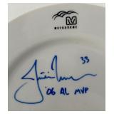 Justin Morneau Autographed and Inscribed ''06 AL MVP' Metrodome Plate - Minnesota Twins Baseball